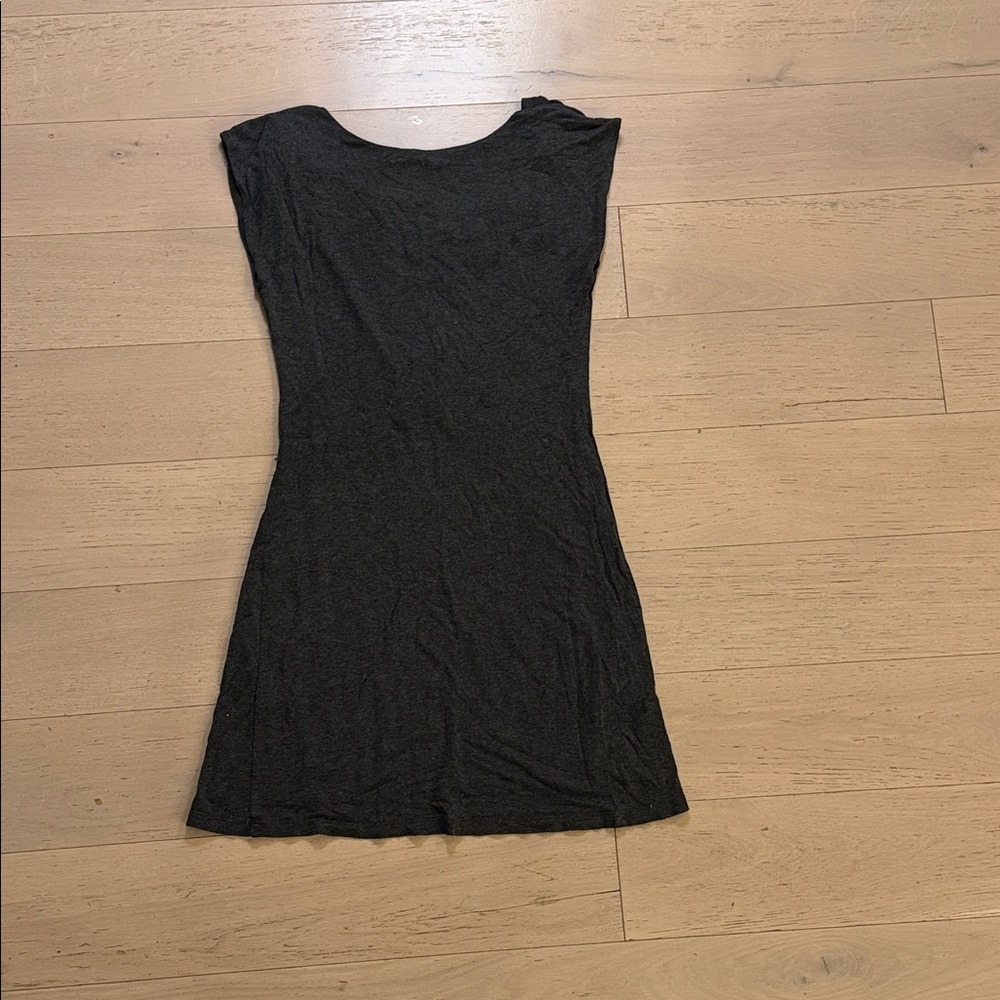 Velvet Charcoal Tissue Tee Dress S